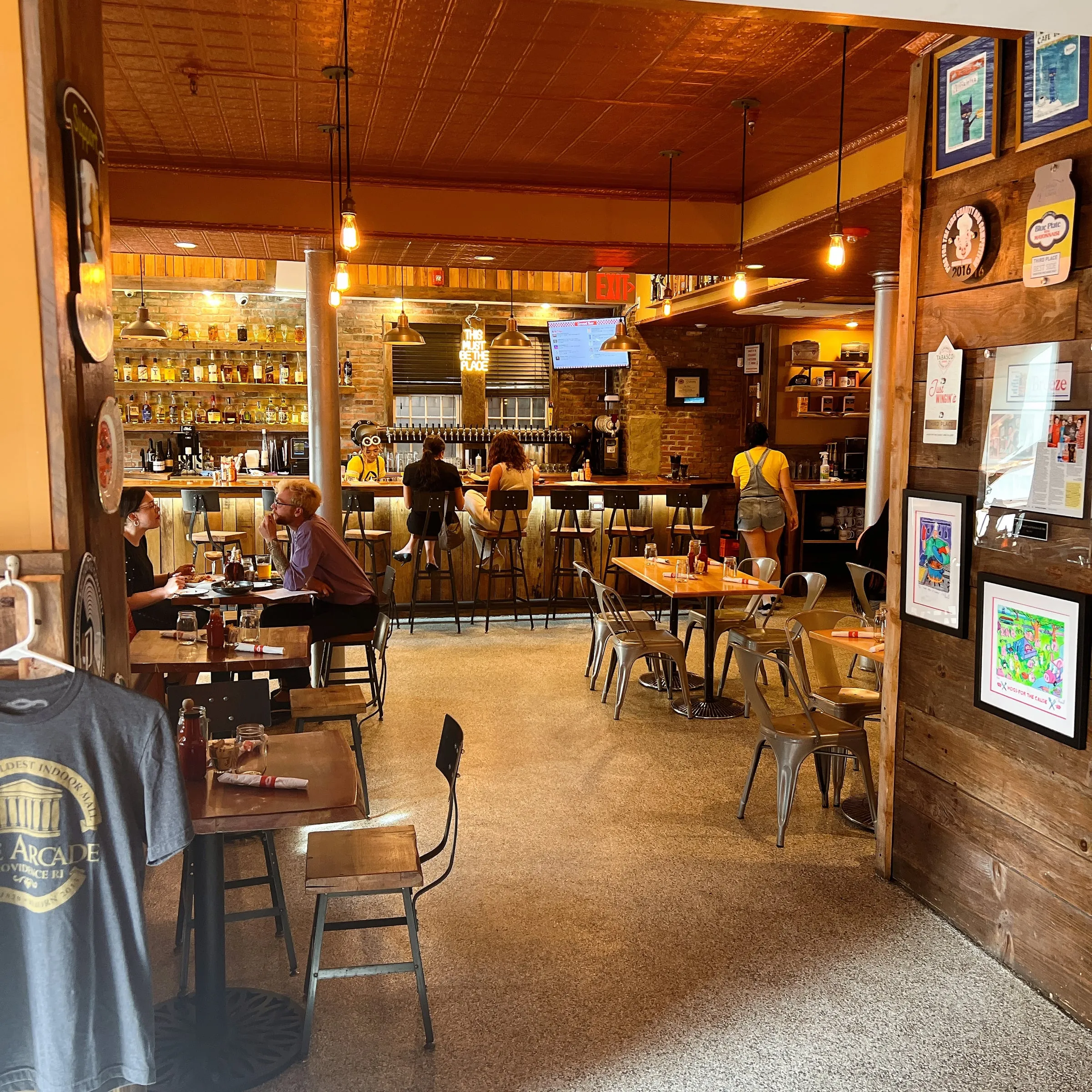 The bar at night — this must be the place